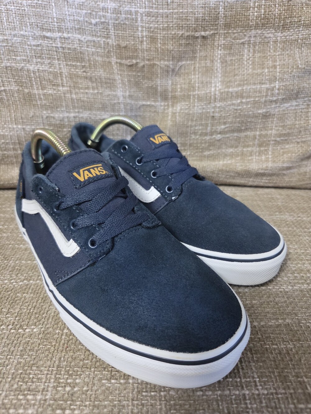 Vans Chapman Stripe Navy Blue Low Top Sneakers Youth Size 6.0 Women's 7.5 721356